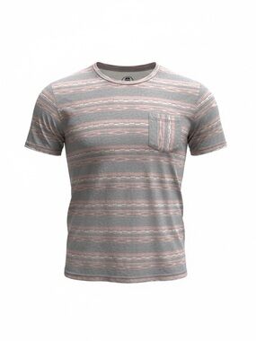 Rock & Roll Denim Dale Brisby Tee Blue Western Mens L Crew Neck Striped T Shirt